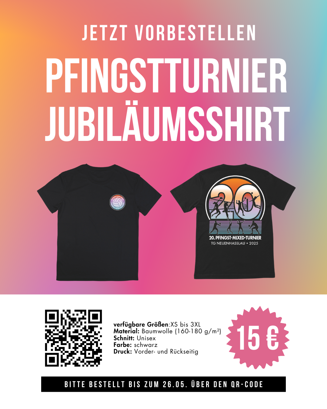 Jubiläumsshirts Bestellformular